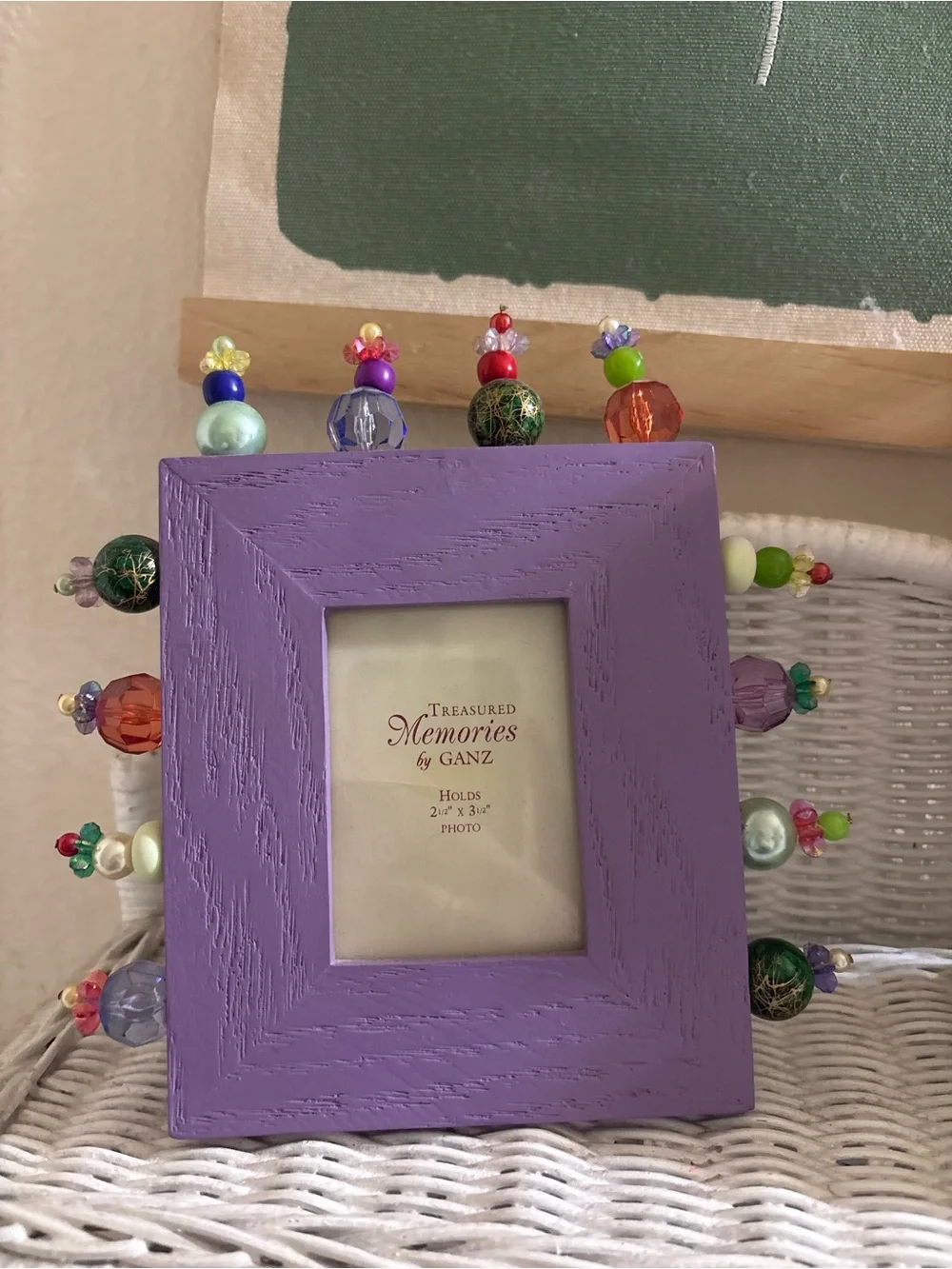 GANZ Purple Beaded Accent Picture Frame